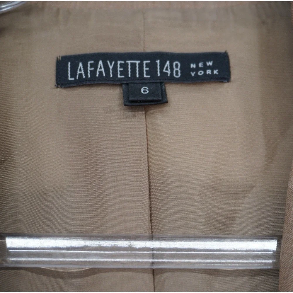 Lafayette 148‎ New York Wool Tan Brown Women's Blaze Old Money Academia Size 6
